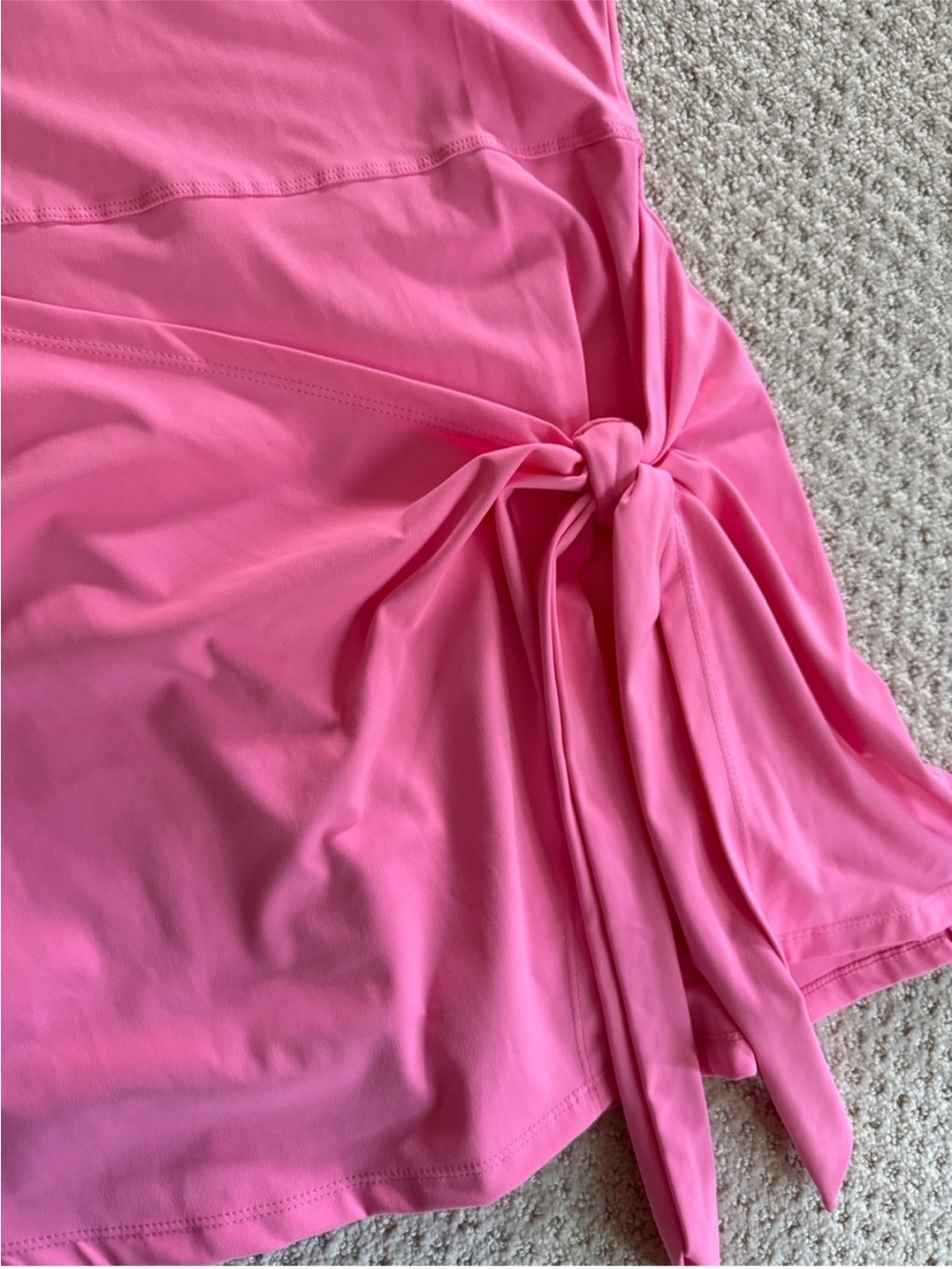 Kimberly C Sleeveless Pink Tie-Waist Romper. Tag Says Large, Fits like Medium - Picture 6 of 9